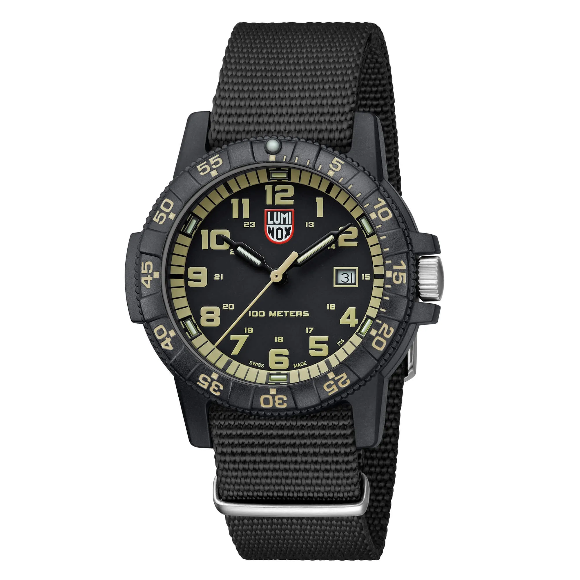Luminox Men's Quartz Watch - Sea Turtle Giant 0320 Series Black Nylon Strap | 0333