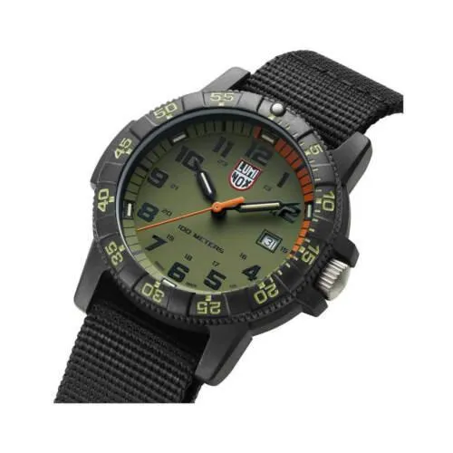 Luminox Men's Quartz Watch - Sea Turtle Giant 0320 Series Green Dial Strap | 0337