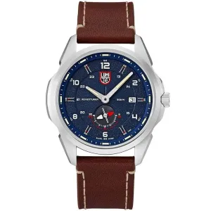 Luminox Men's Swiss Quartz Watch - Atacama Adventurer Blue Dial Brown Strap | 1763