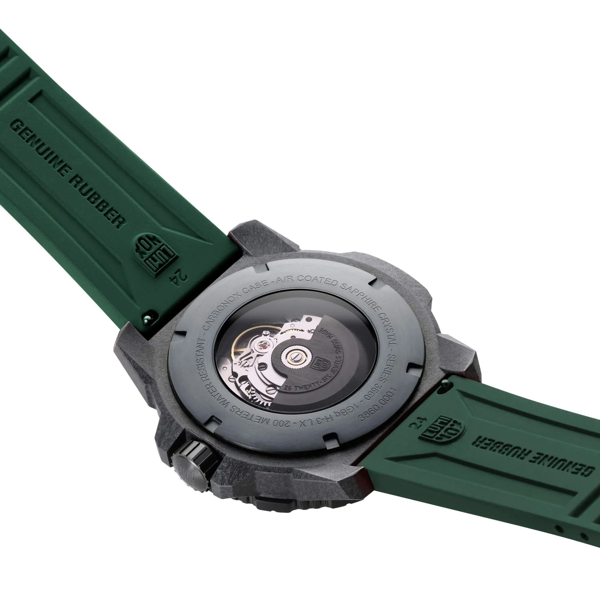 Luminox Men's Watch - Master Carbon Seal Automatic Black Dial Green Strap | XS.3877