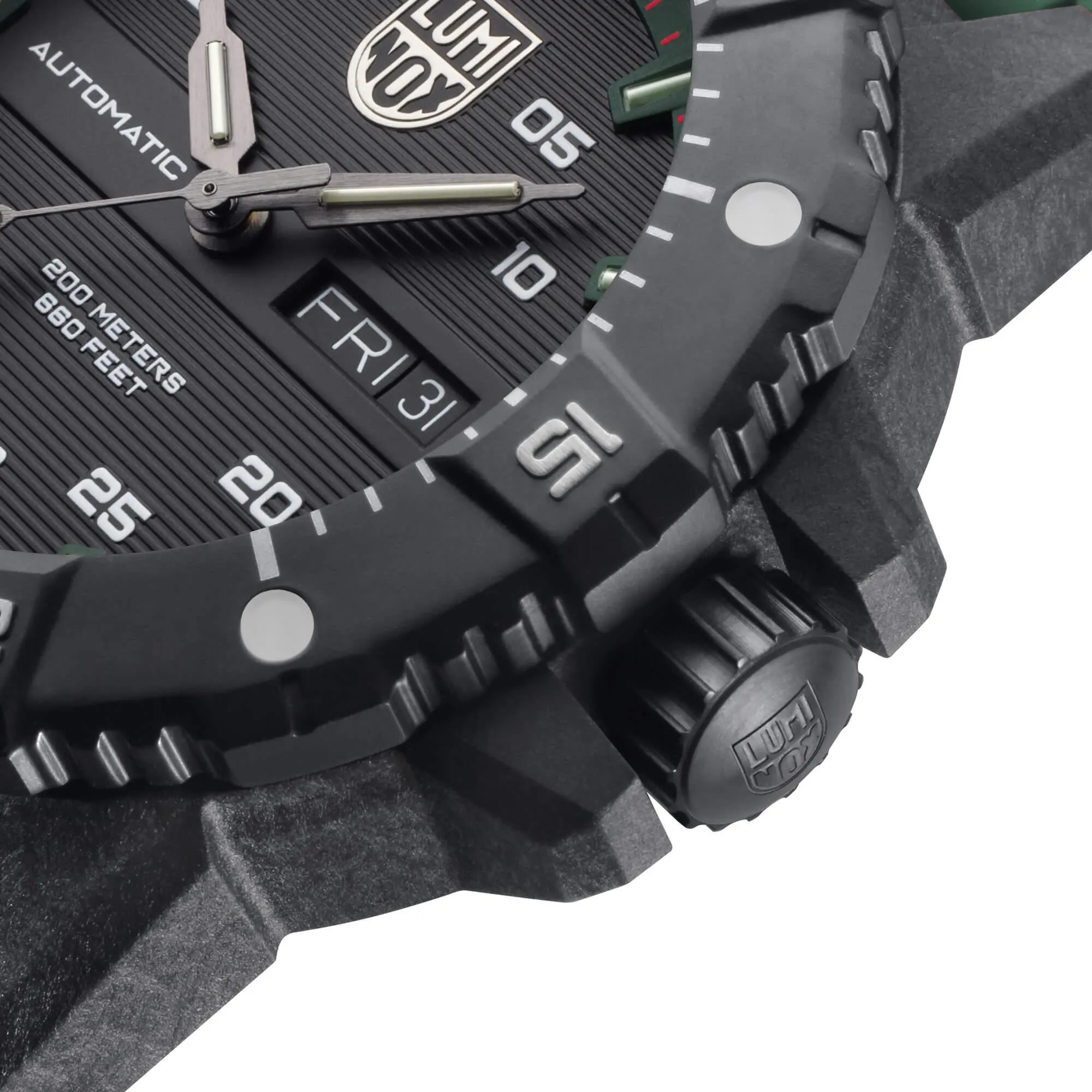 Luminox Men's Watch - Master Carbon Seal Automatic Black Dial Green Strap | XS.3877