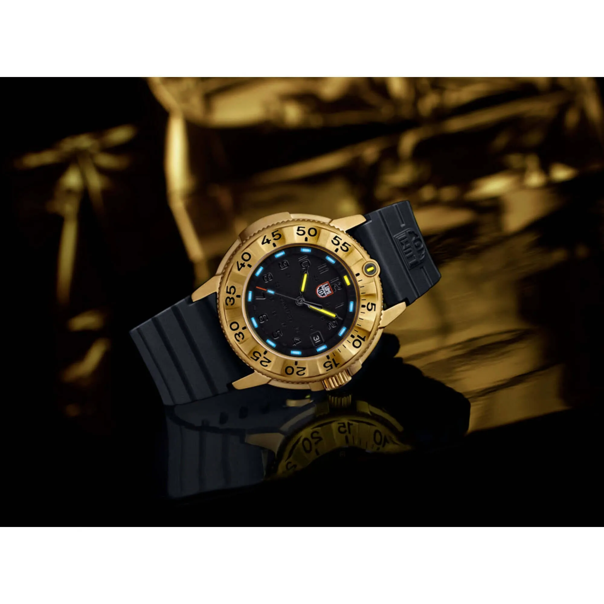 Luminox Men's Watch - Navy Seal Foundation Black Dial Rubber Strap Dive | XS.3221.NSF