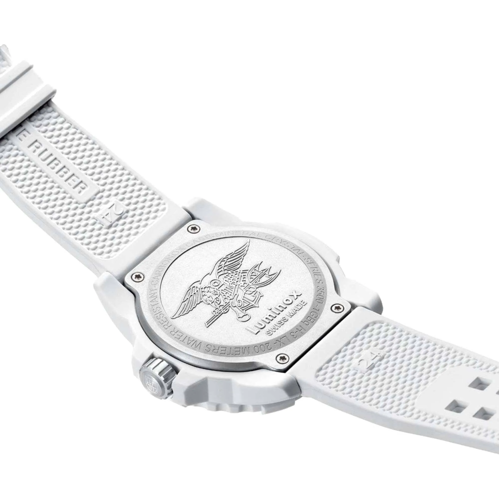 Luminox Men's Watch - Navy Seal Quartz Black Dial White Rubber Strap | XS.3507.WB