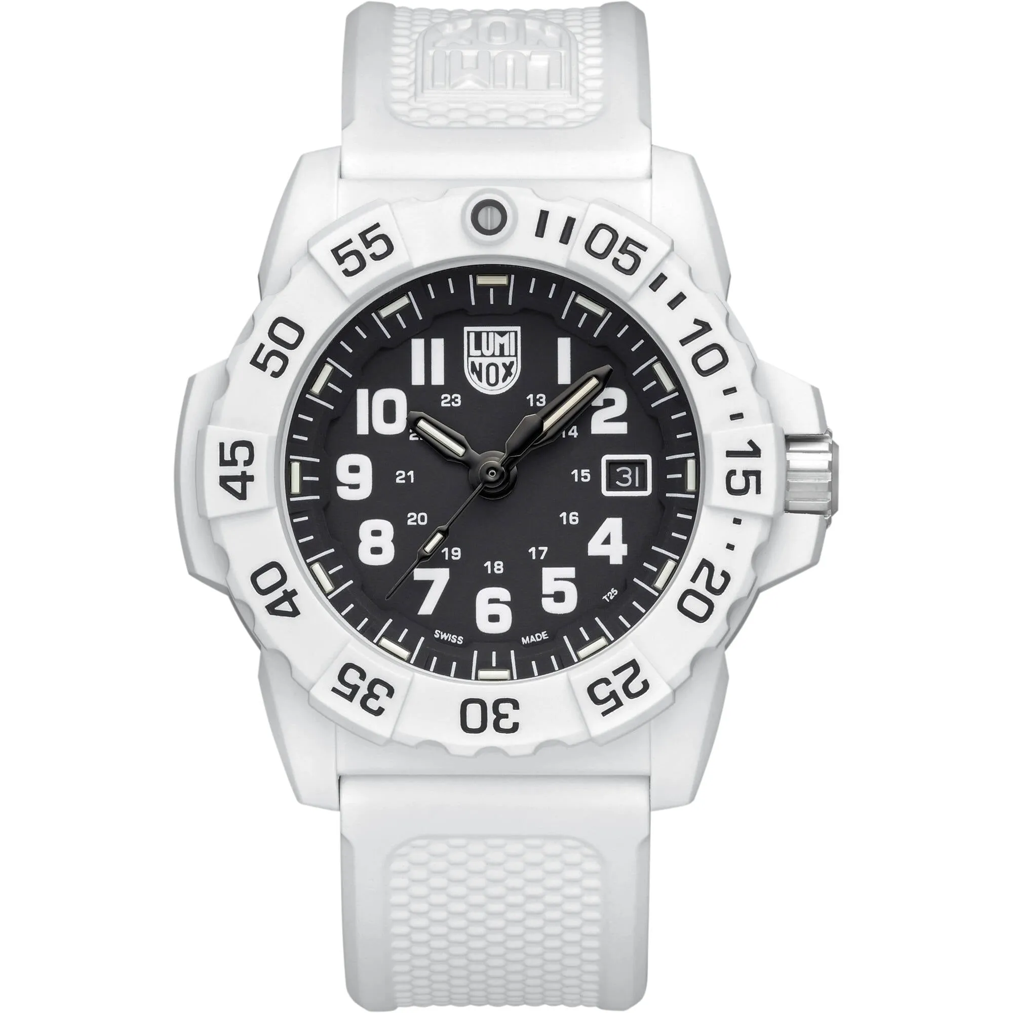 Luminox Men's Watch - Navy Seal Quartz Black Dial White Rubber Strap | XS.3507.WB