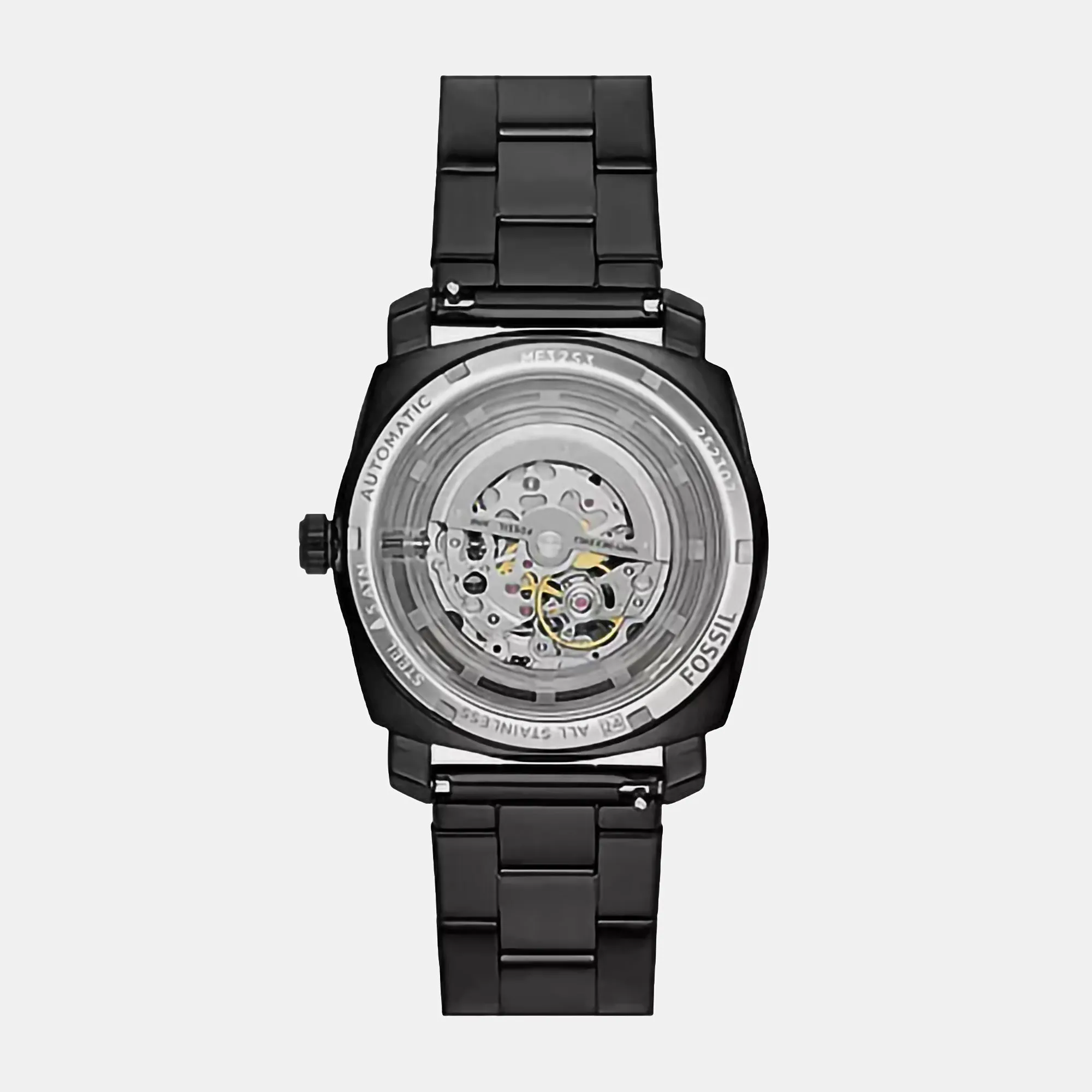 Machine Men Automatic Black Dial Analog Stainless Steel Watch ME3253