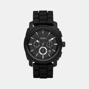 Machine Men Quartz Black Dial Chronograph Silicon Watch FS4487