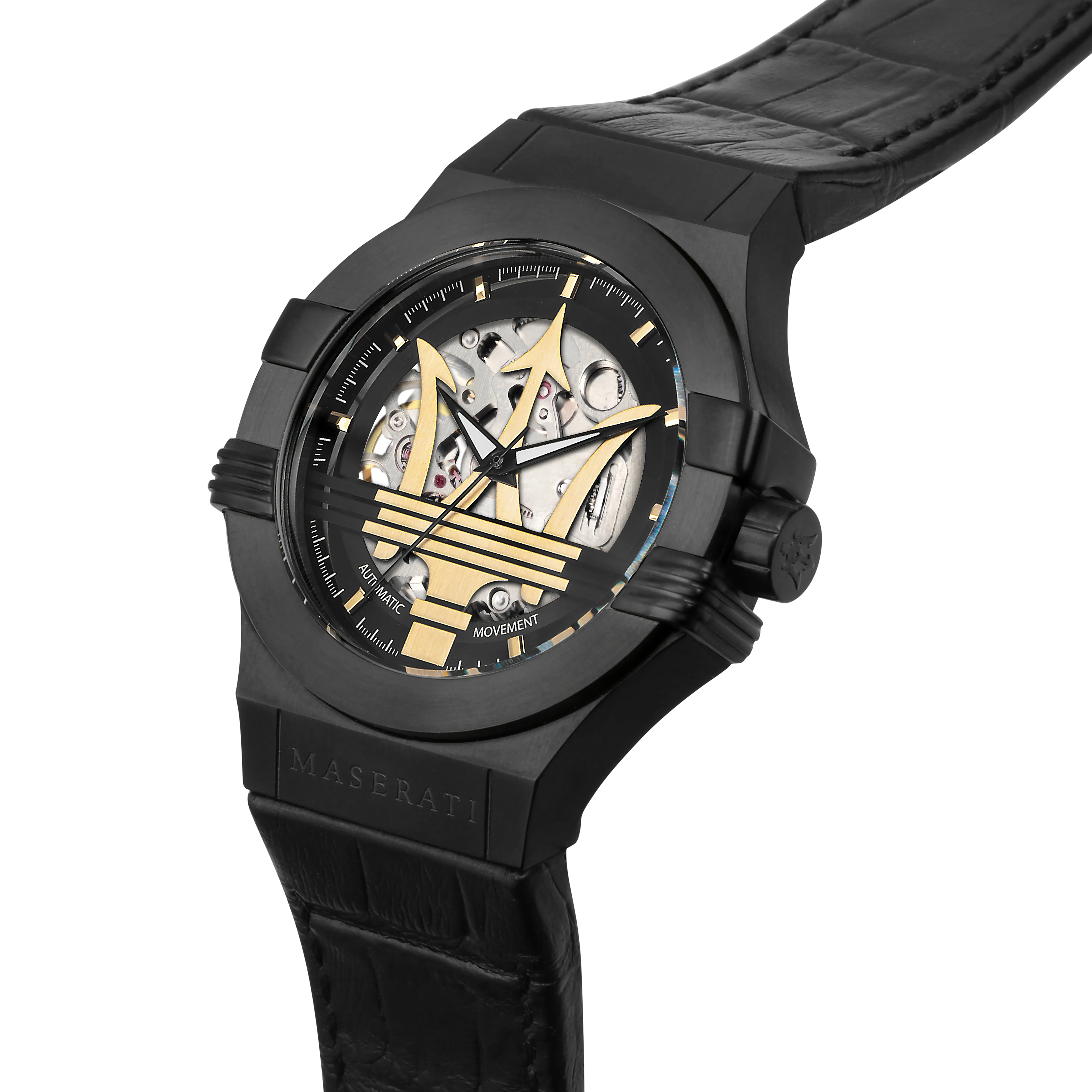 Maserati POTENZA 42mm Gold Watch