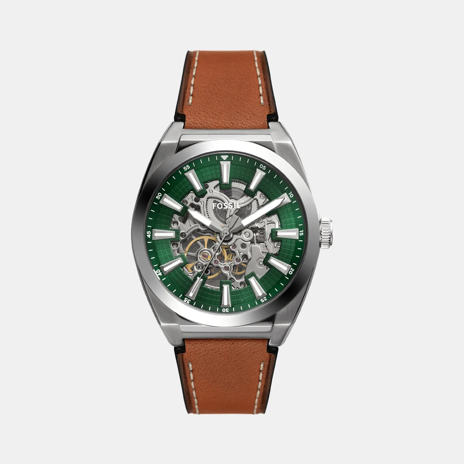 Men Automatic Green Dial Analog Leather Watch ME3261