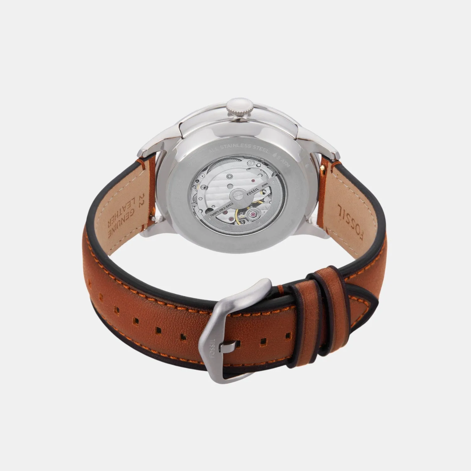 Men Automatic Green Dial Multi-Function Leather Watch ME3265