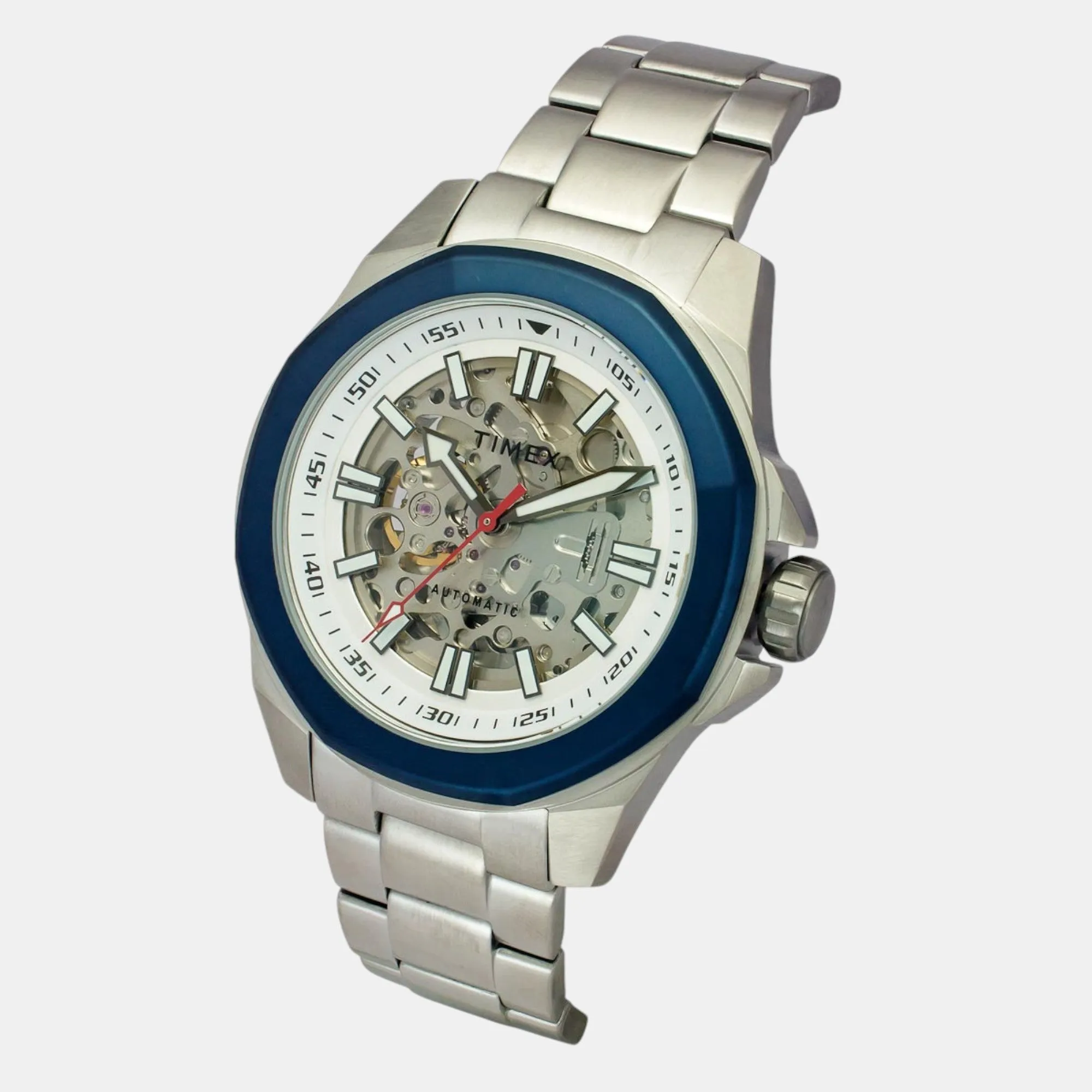 Men Automatic Silver Dial Analog Stainless Steel Watch TWEG24100