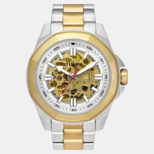 Men Automatic Silver Dial Analog Stainless Steel Watch TWEG24101