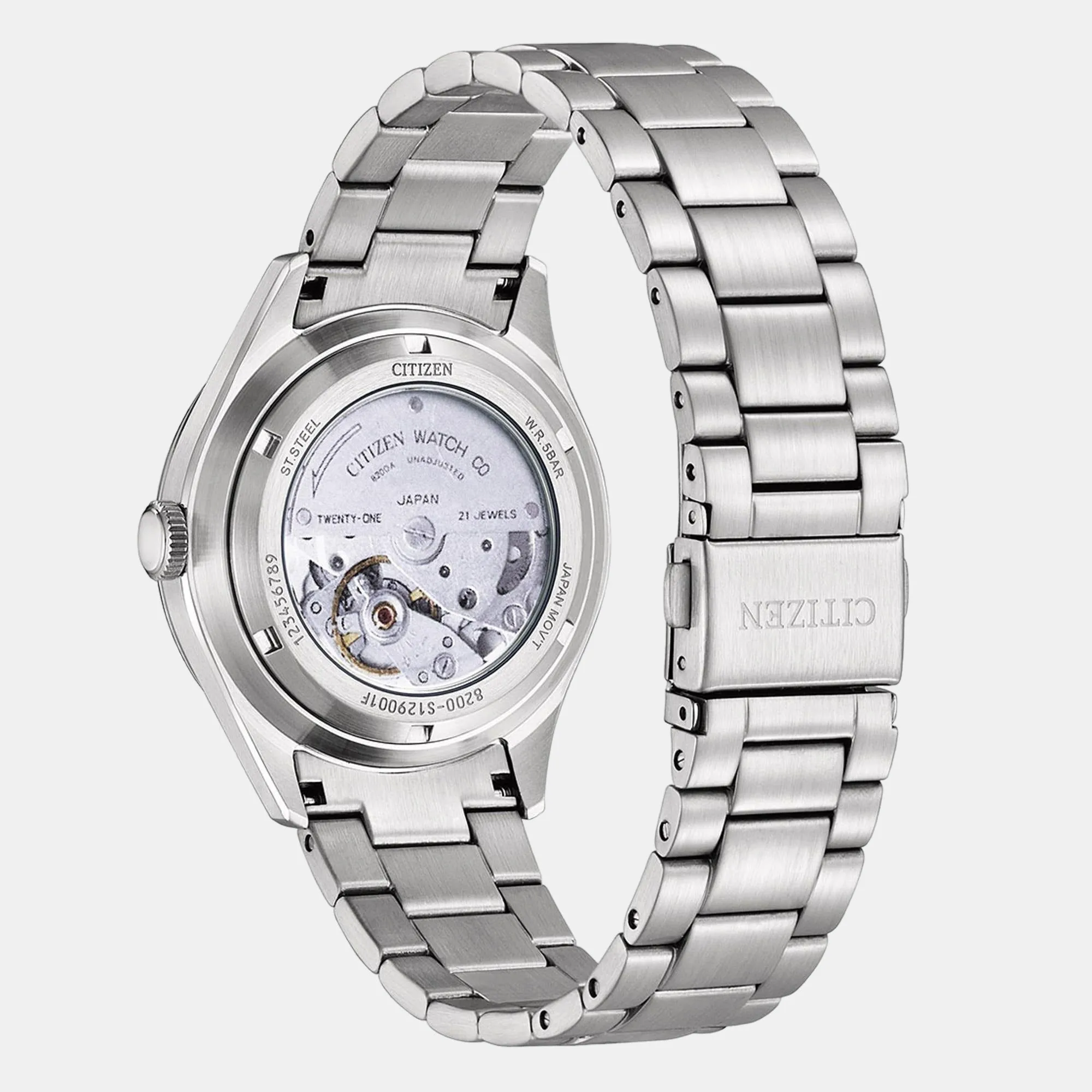 Men Automatic Yellow Dial Analog Stainless Steel Watch NH8391-51Z