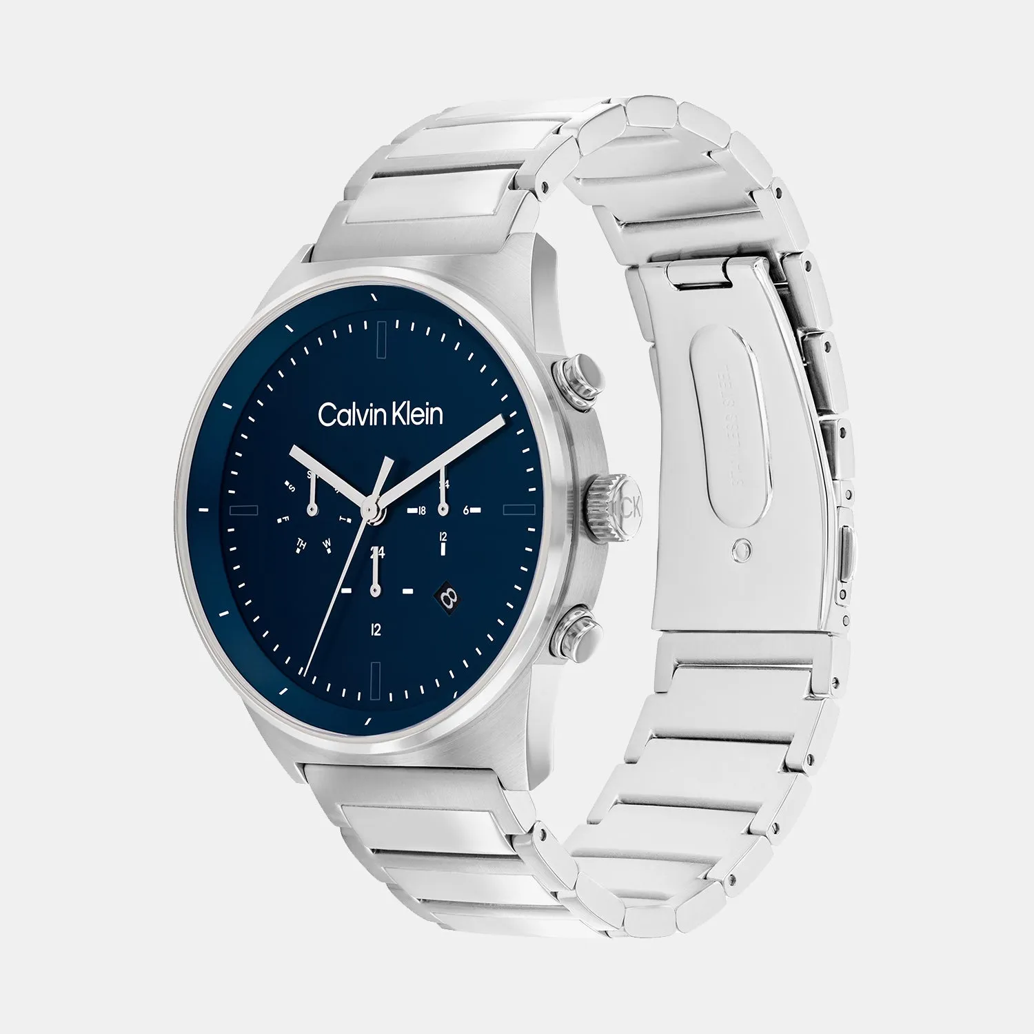Men Blue Chronograph Stainless Steel Watch 25200293