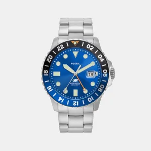 Men Blue GMT Blue Dial Analog Stainless Steel Watch FS5991