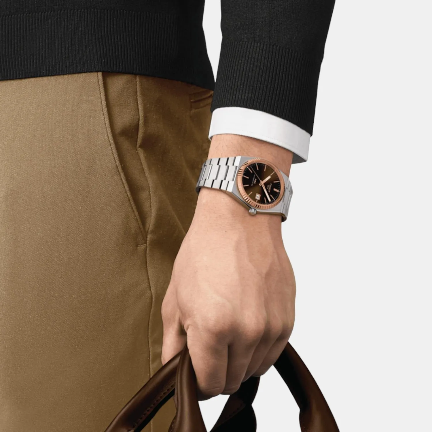 Men Brown Analog Stainless Steel Watch T9314074129100