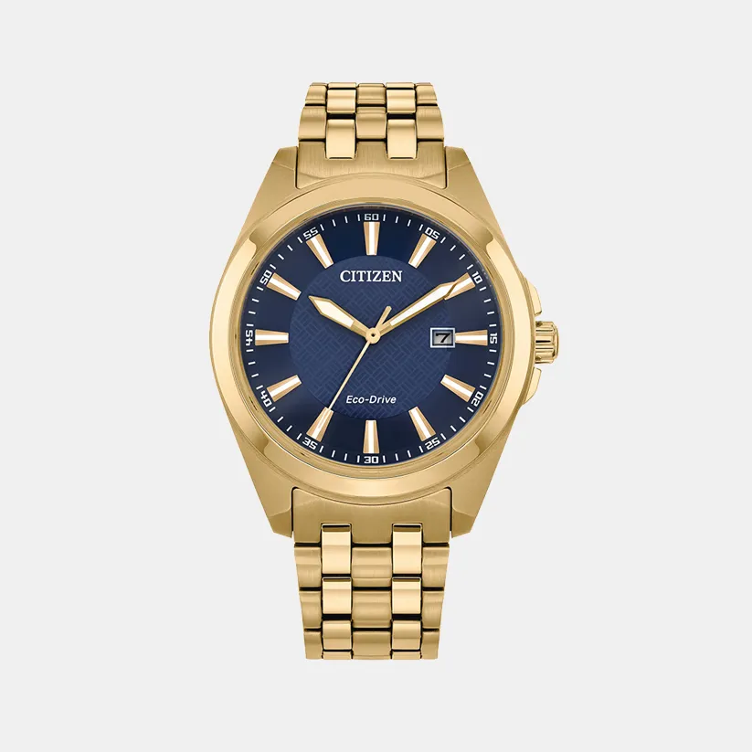 Men Eco-Drive Blue Dial Analog Stainless Steel Watch BM7532-54L