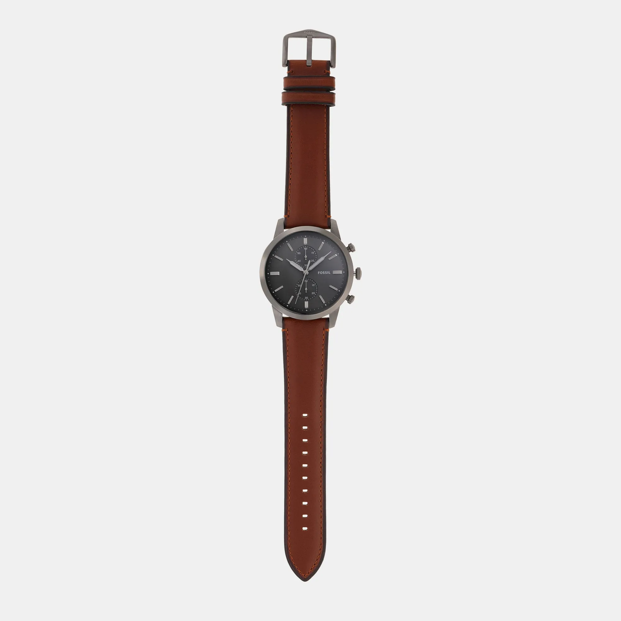 Men Grey Chronograph Leather Watch FS5522