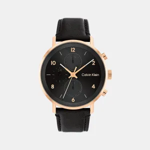 Men Leather Chronograph Watch 25200114