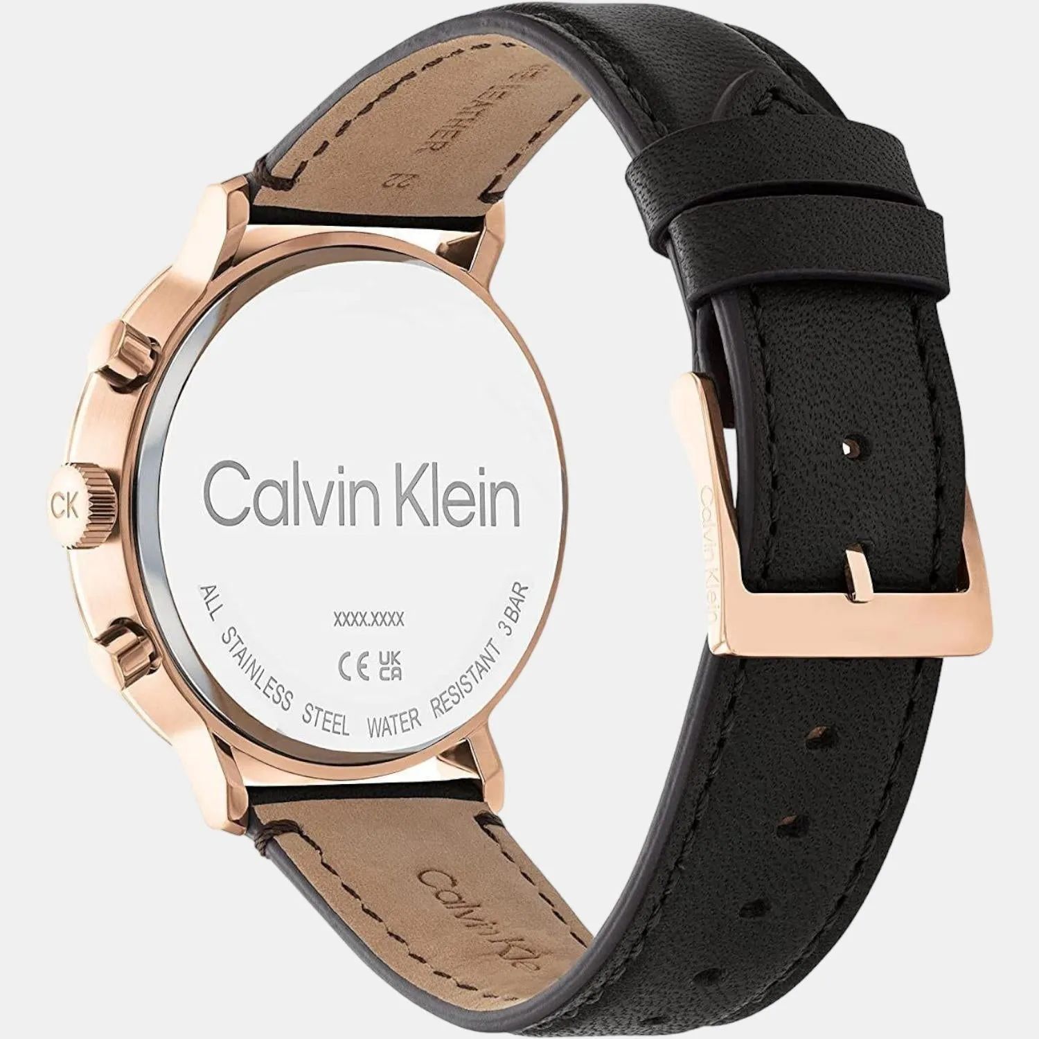 Men Leather Chronograph Watch 25200114