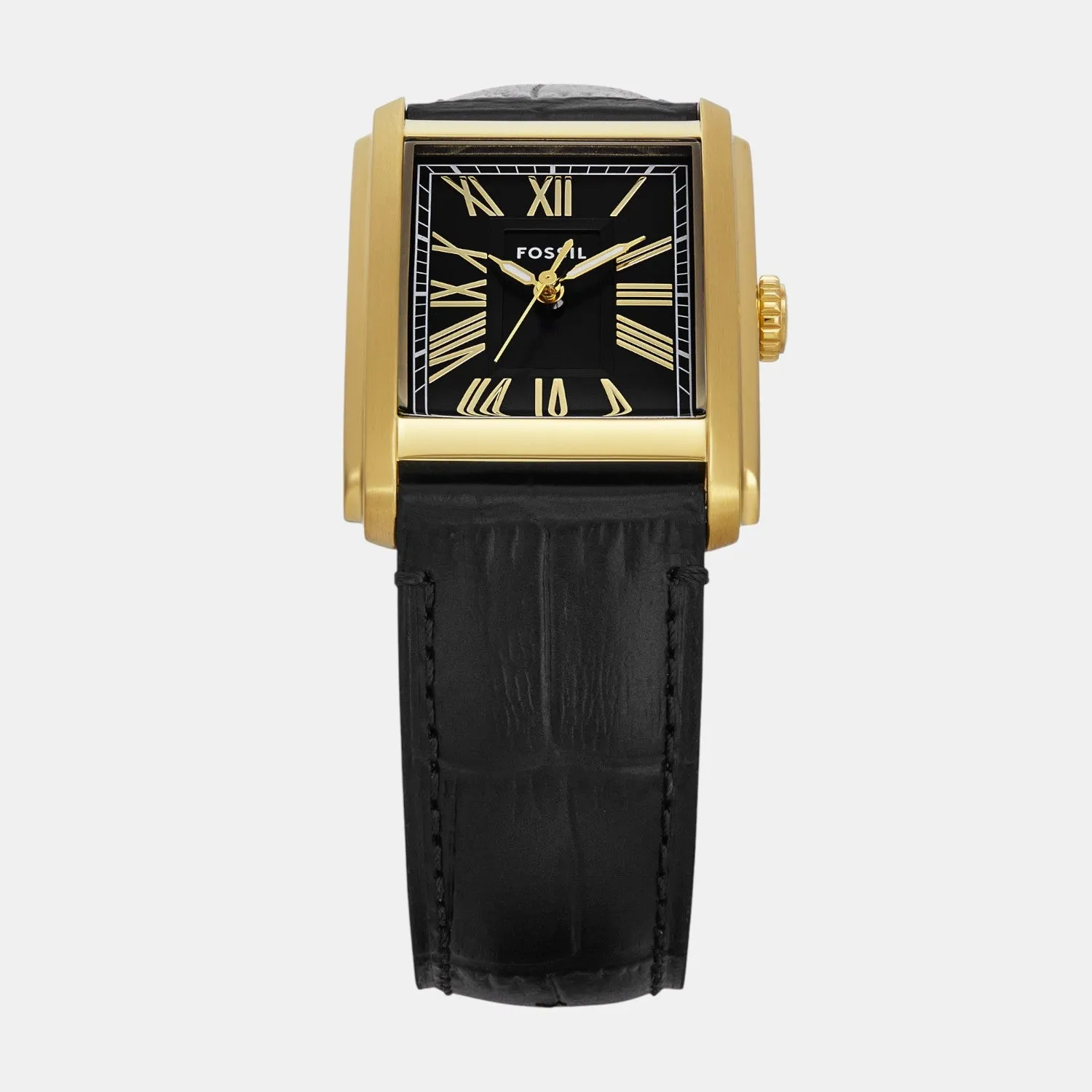 Men Quartz Black Dial Analog Leather Watch FS6091