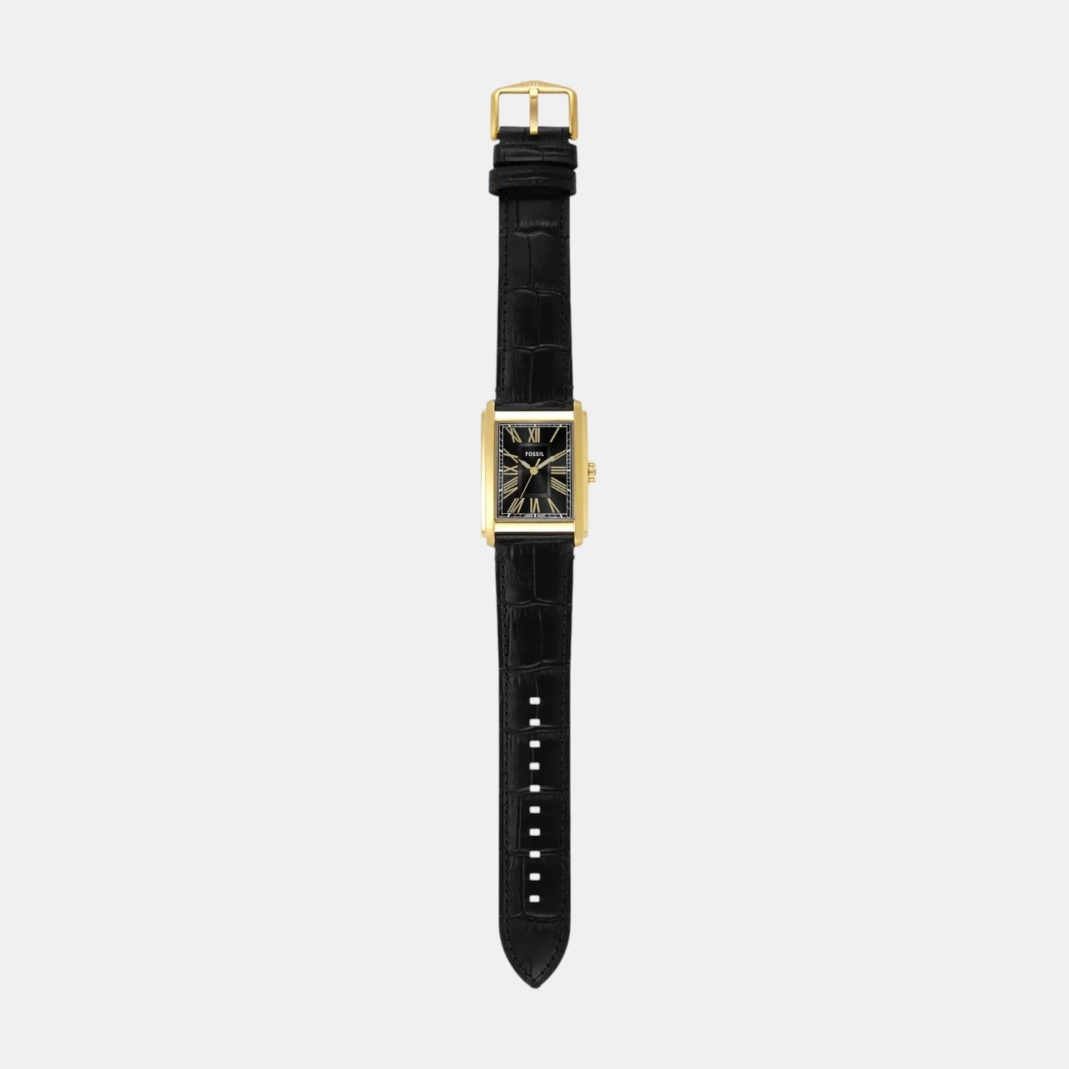 Men Quartz Black Dial Analog Leather Watch FS6091