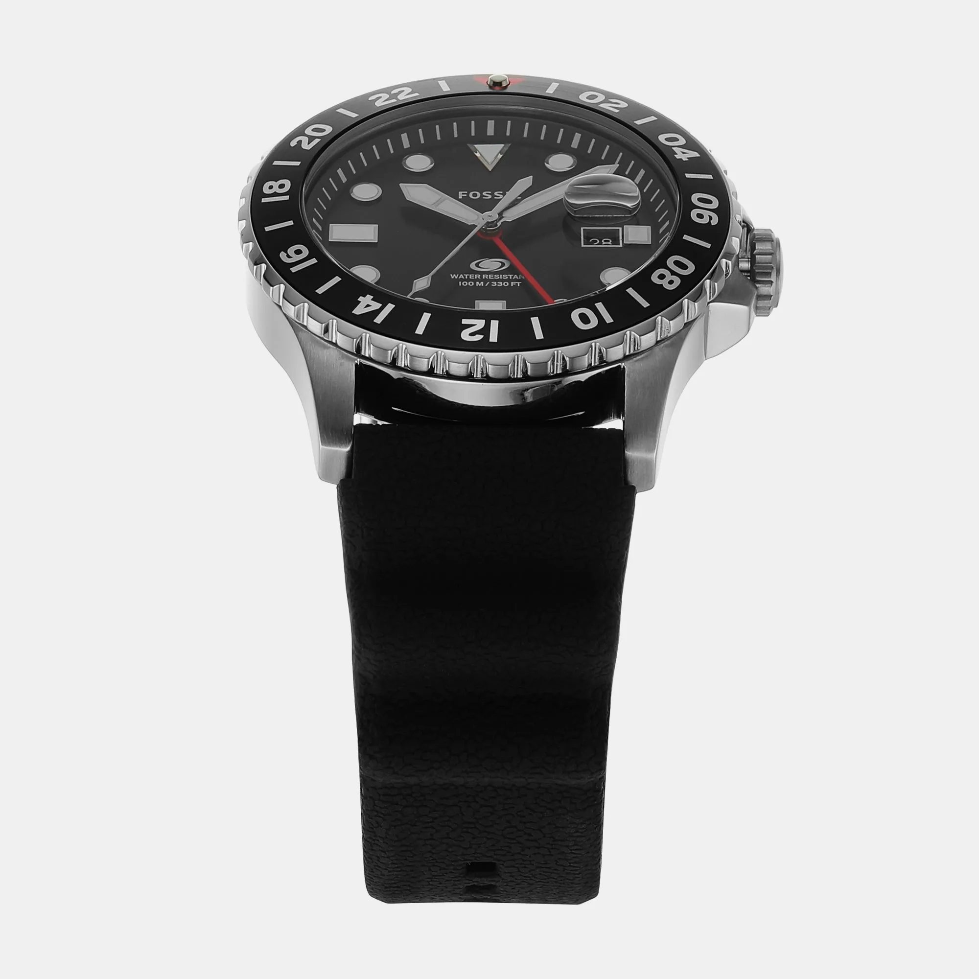 Men Quartz Black Dial Analog Silicone Watch FS6036