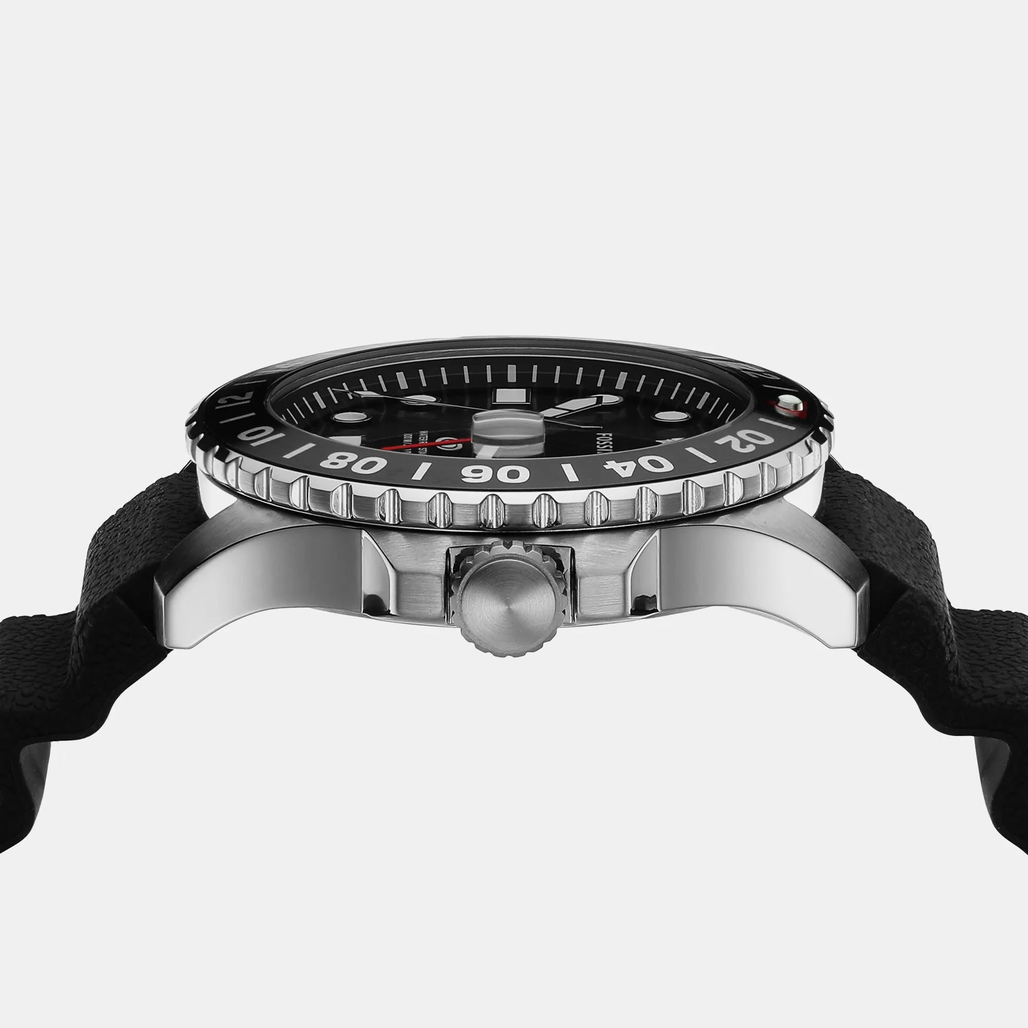 Men Quartz Black Dial Analog Silicone Watch FS6036
