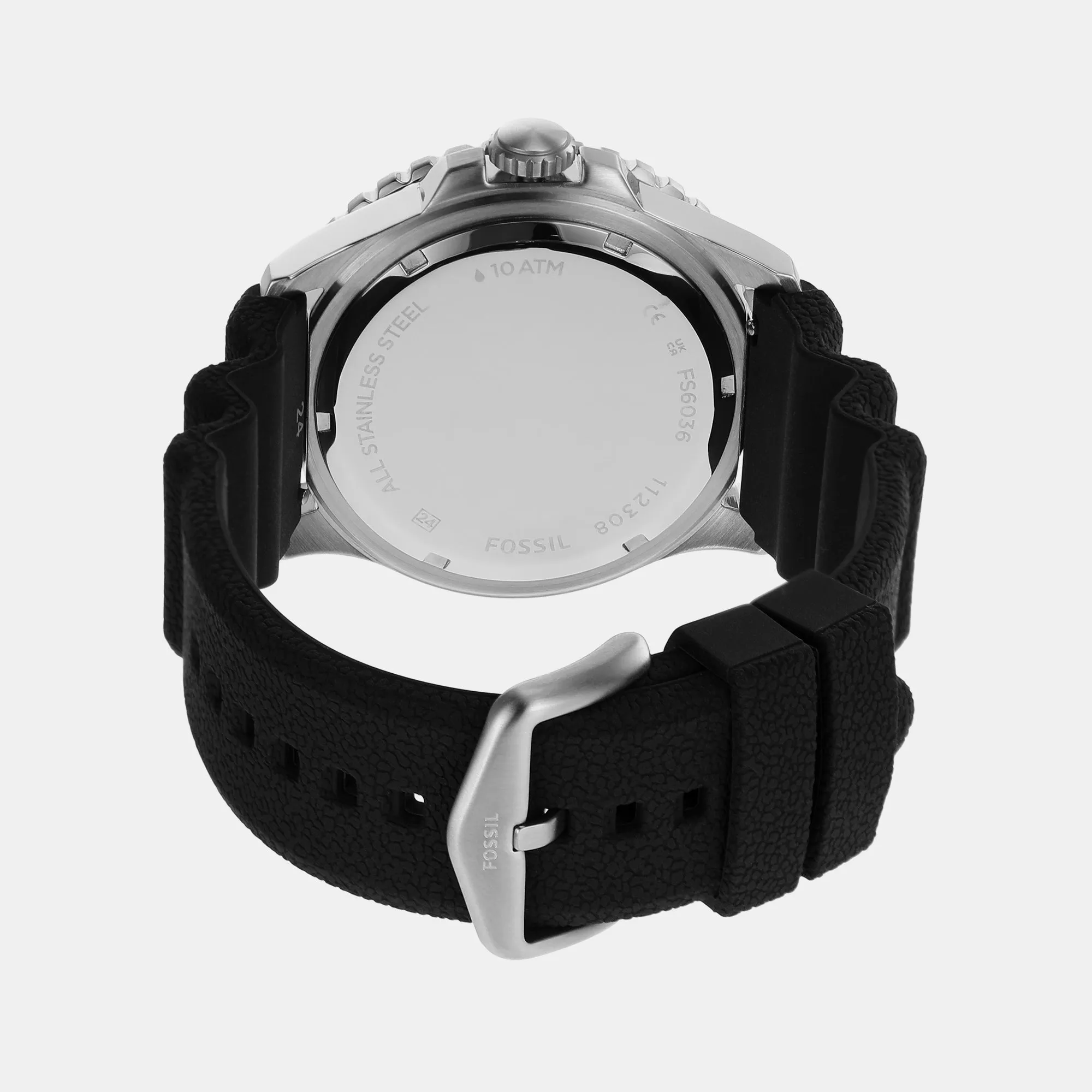 Men Quartz Black Dial Analog Silicone Watch FS6036