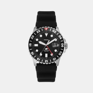 Men Quartz Black Dial Analog Silicone Watch FS6036