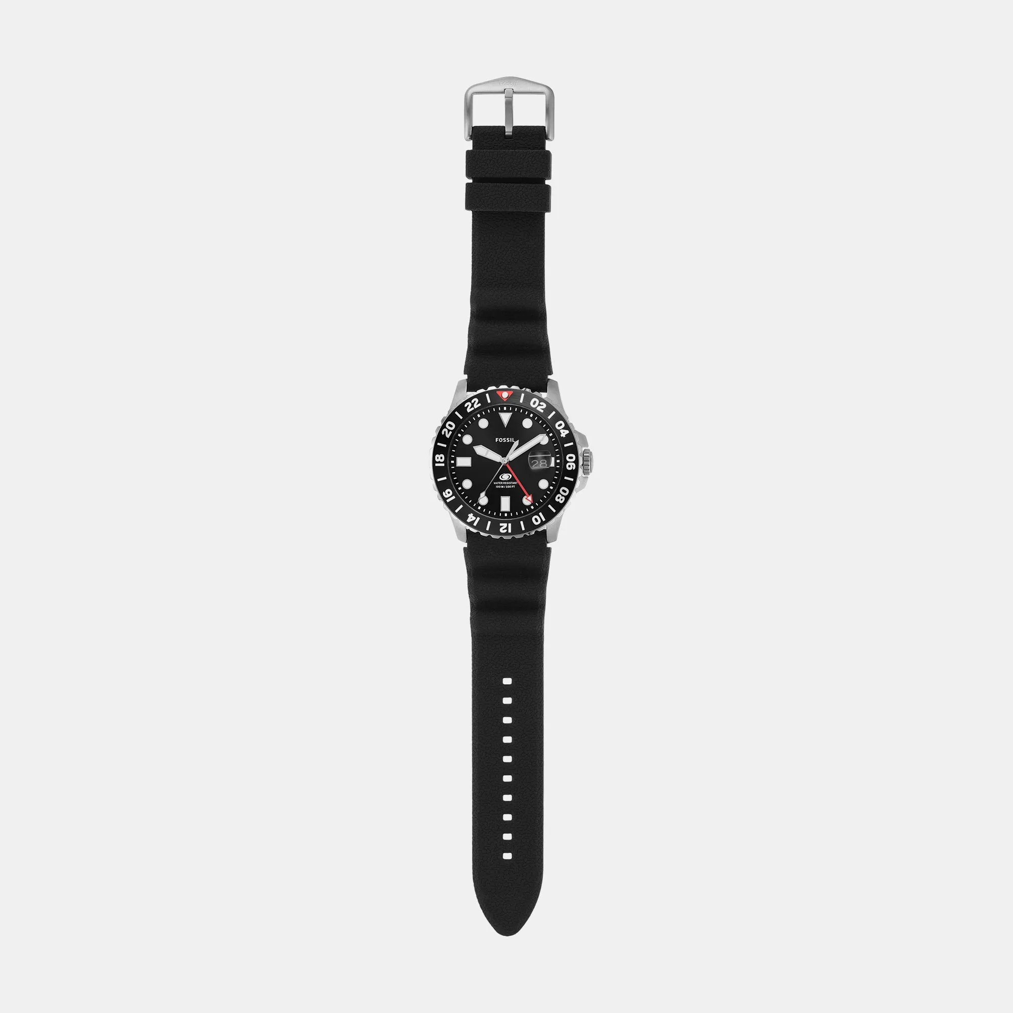 Men Quartz Black Dial Analog Silicone Watch FS6036