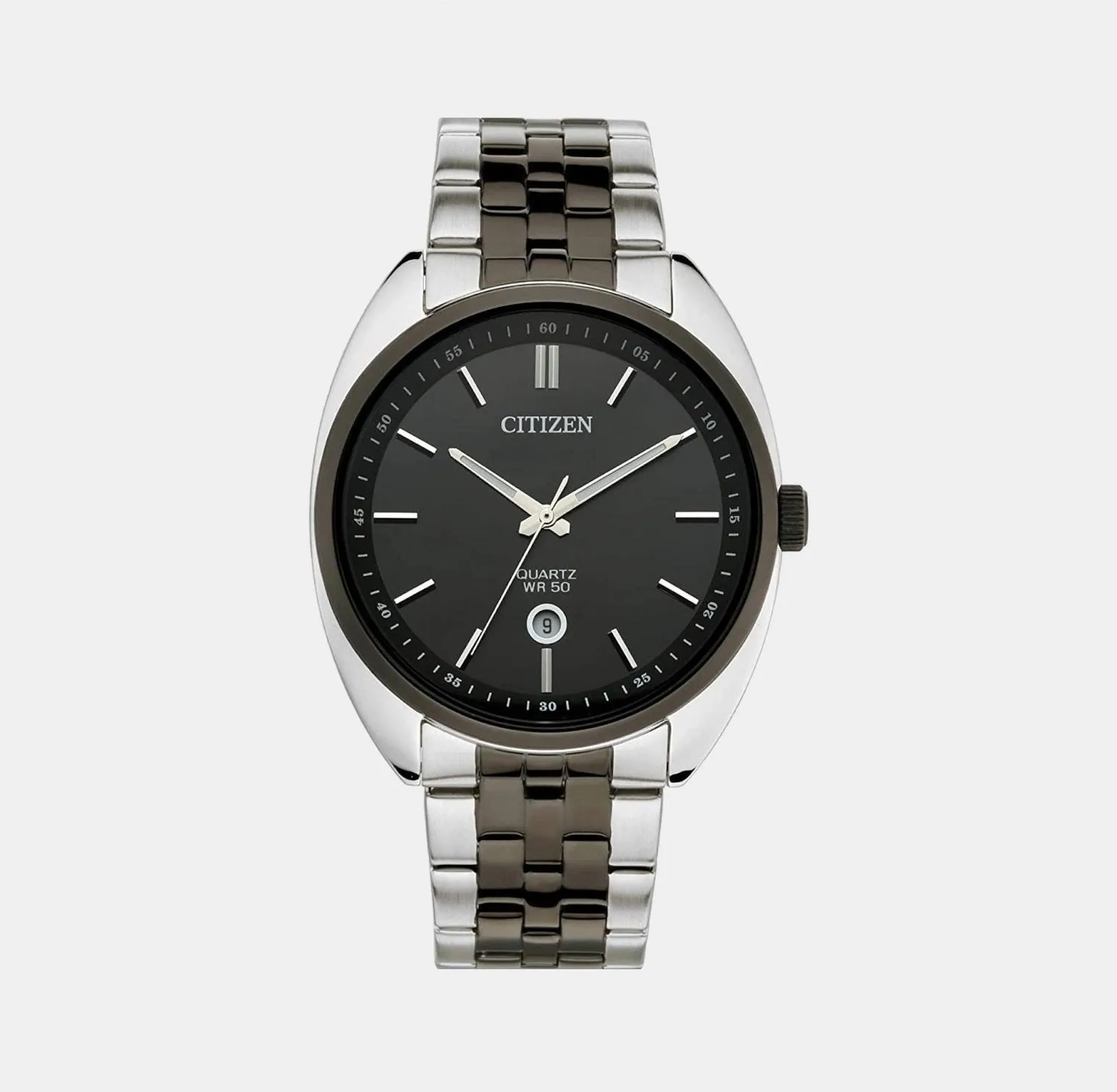 Men Quartz Black Dial Analog Stainless Steel Watch BI5098-58E