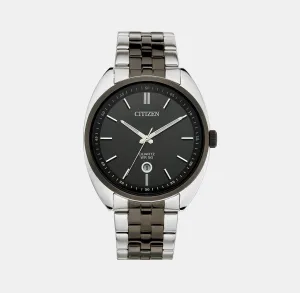 Men Quartz Black Dial Analog Stainless Steel Watch BI5098-58E