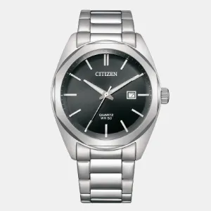 Men Quartz Black Dial Analog Stainless Steel Watch BI5110-54E