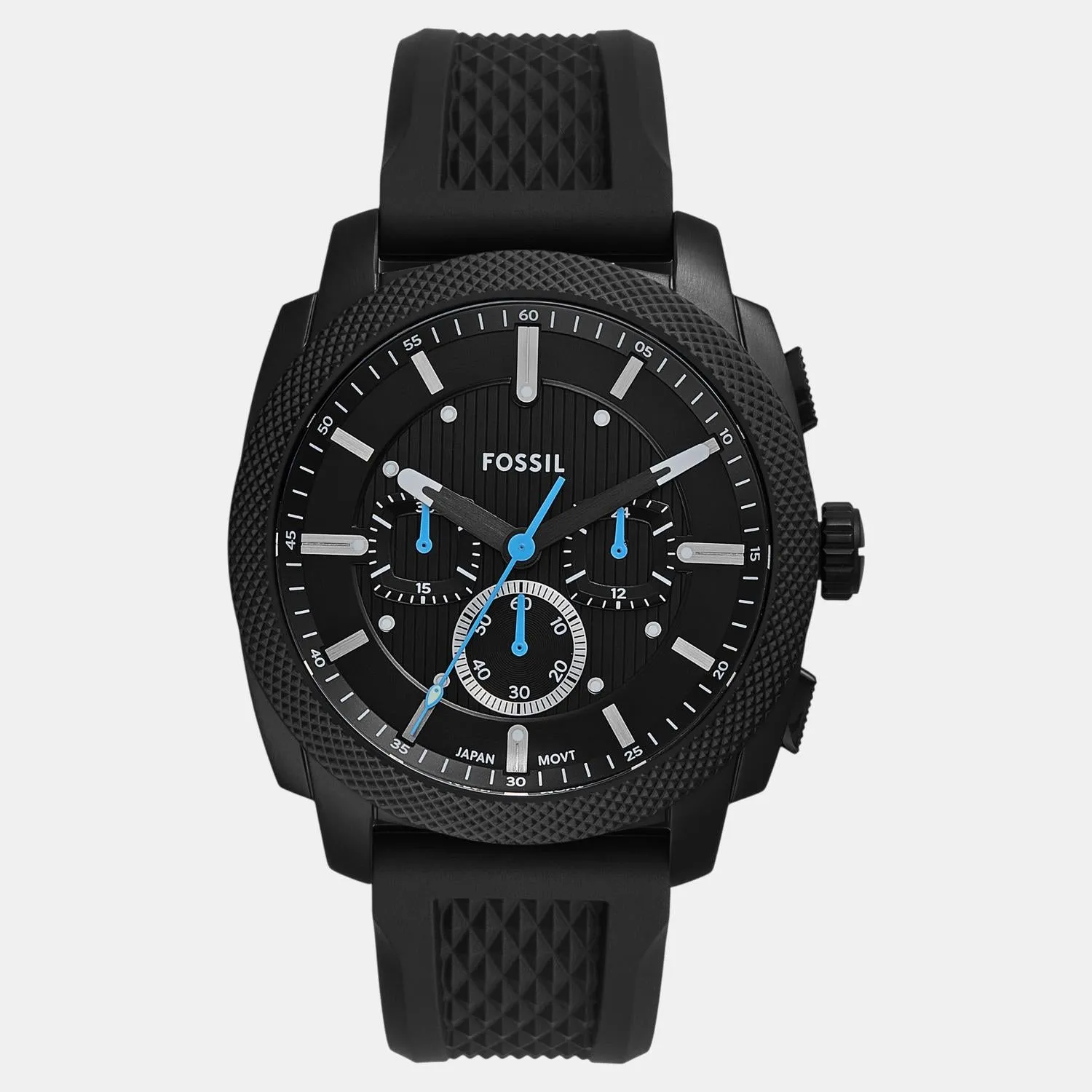 Men Quartz Black Dial Chronograph Silicone Watch FS6099