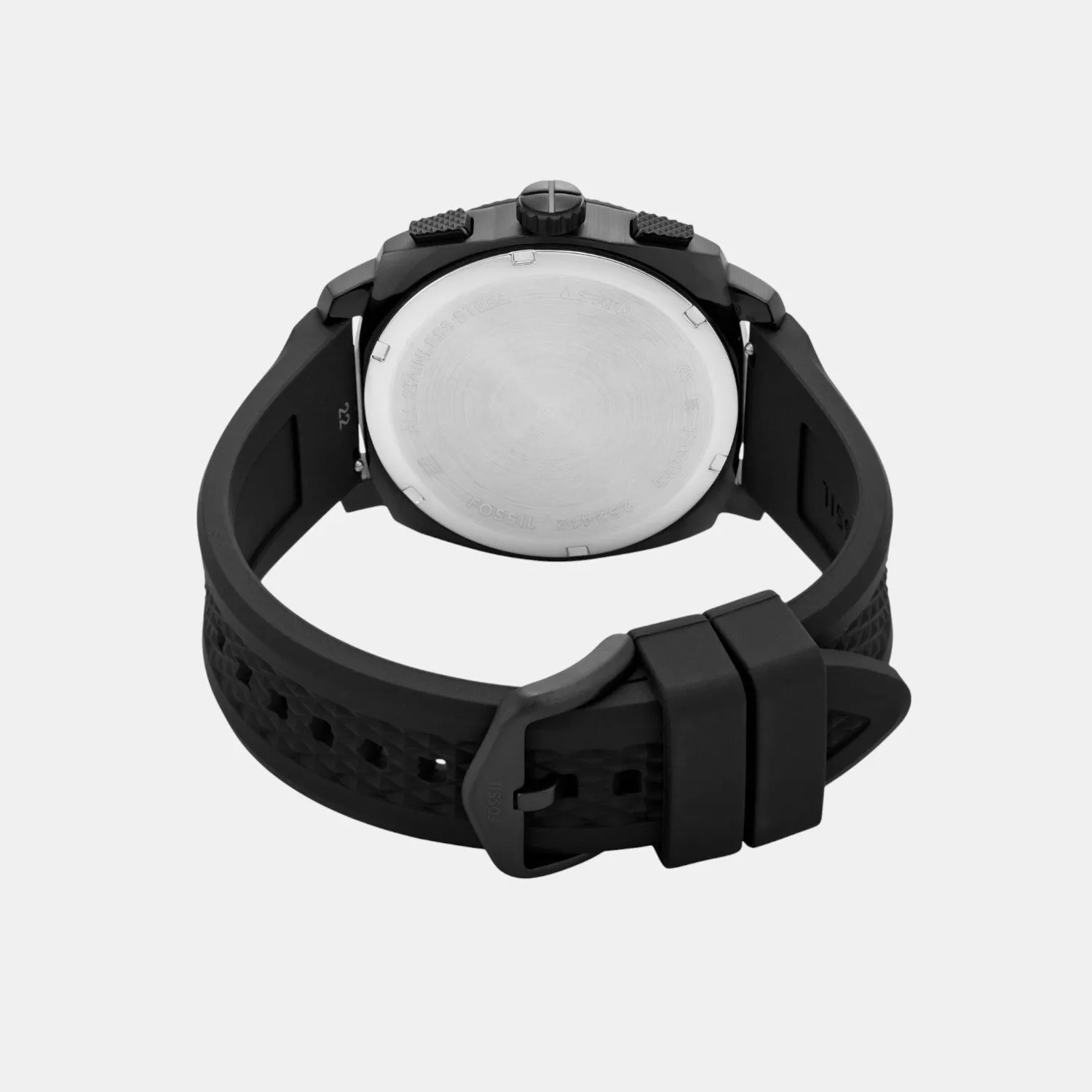 Men Quartz Black Dial Chronograph Silicone Watch FS6099