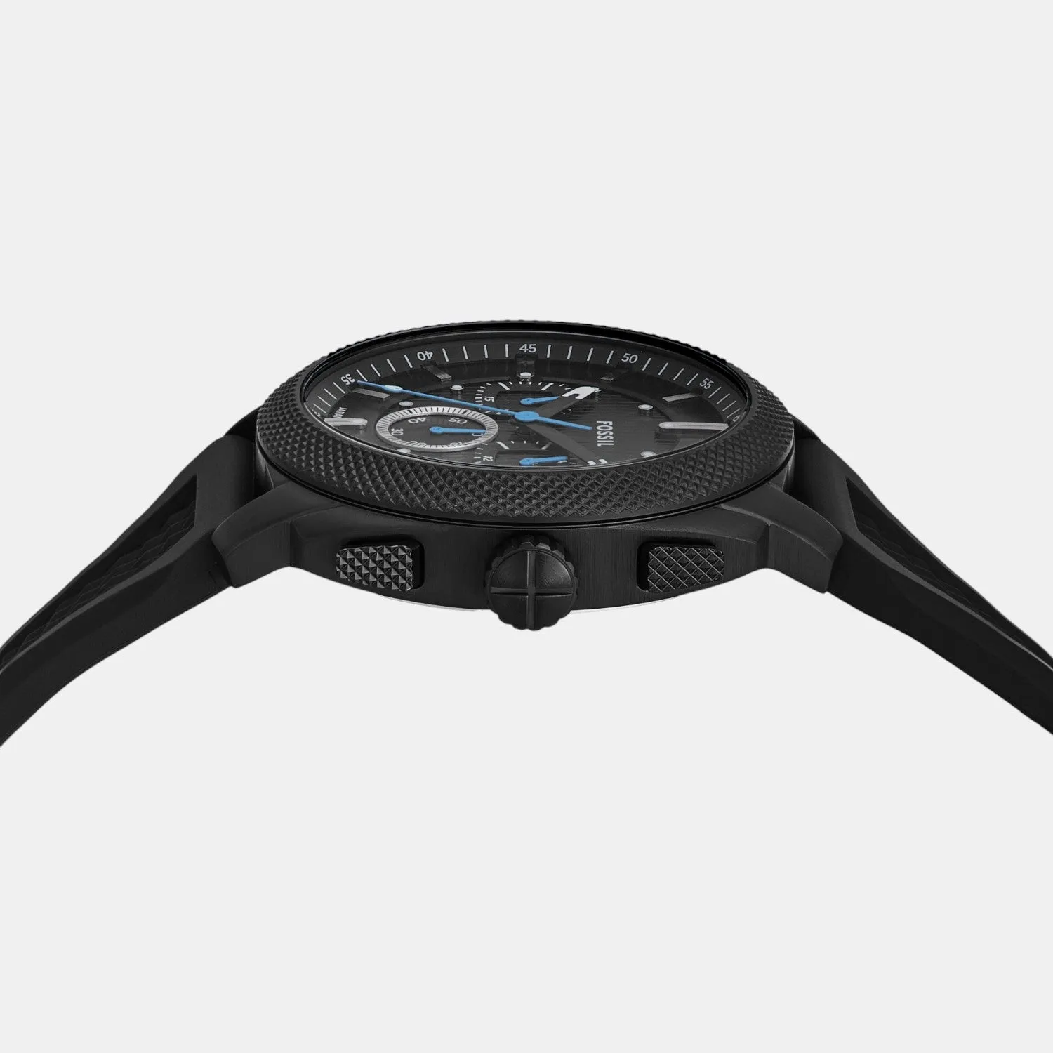 Men Quartz Black Dial Chronograph Silicone Watch FS6099