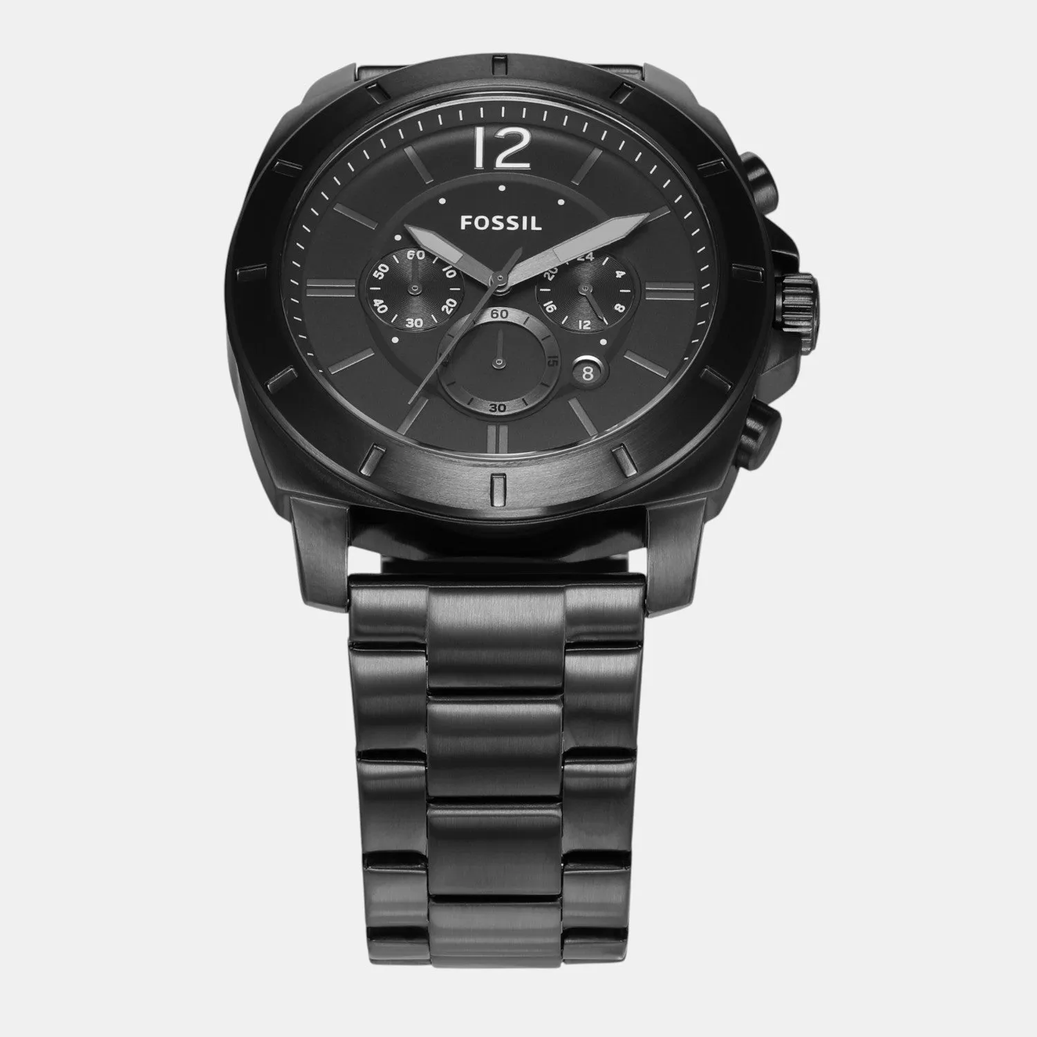 Men Quartz Black Dial Chronograph Stainless Steel Watch BQ2759
