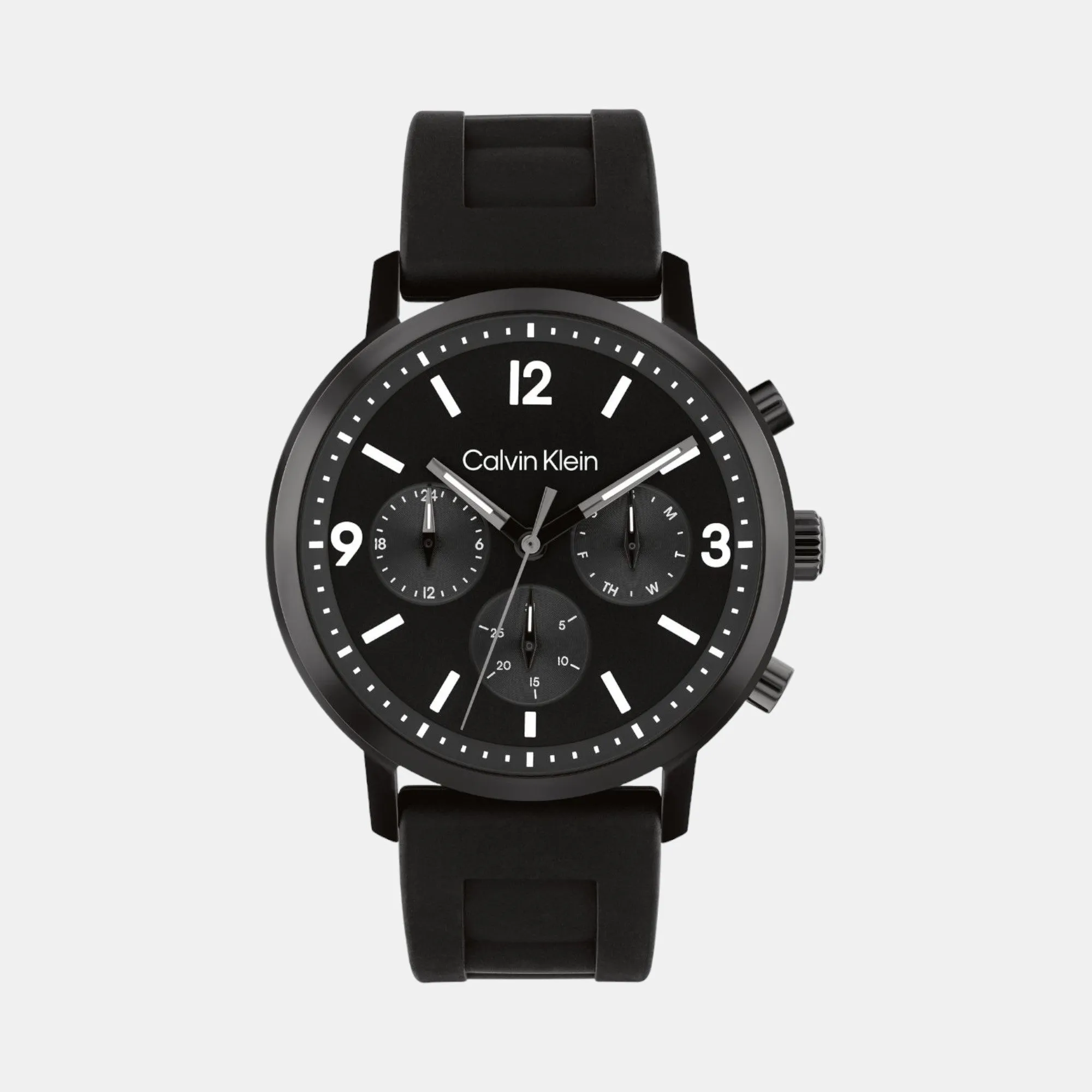 Men Quartz Black Dial Leather Watch 25200461