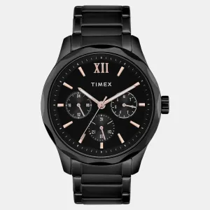 Men Quartz Black Dial Multi-Function Stainless Steel Watch TW0TG7625