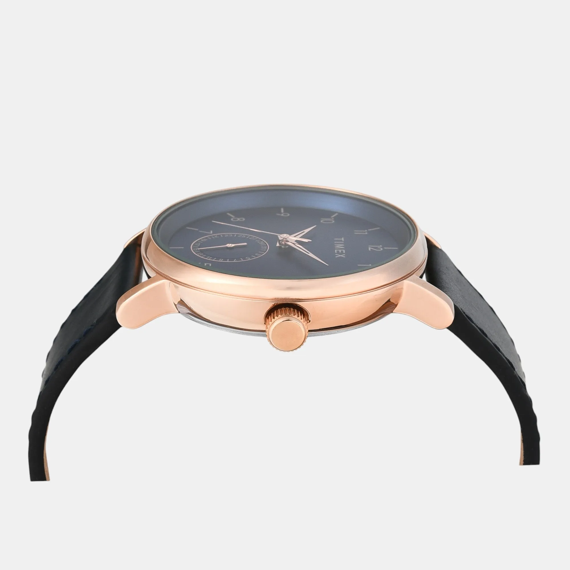 Men Quartz Blue Dial Analog Leather Watch TWEG20020