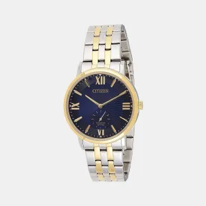 Men Quartz Blue Dial Analog Stainless Steel Watch BE9176-76L