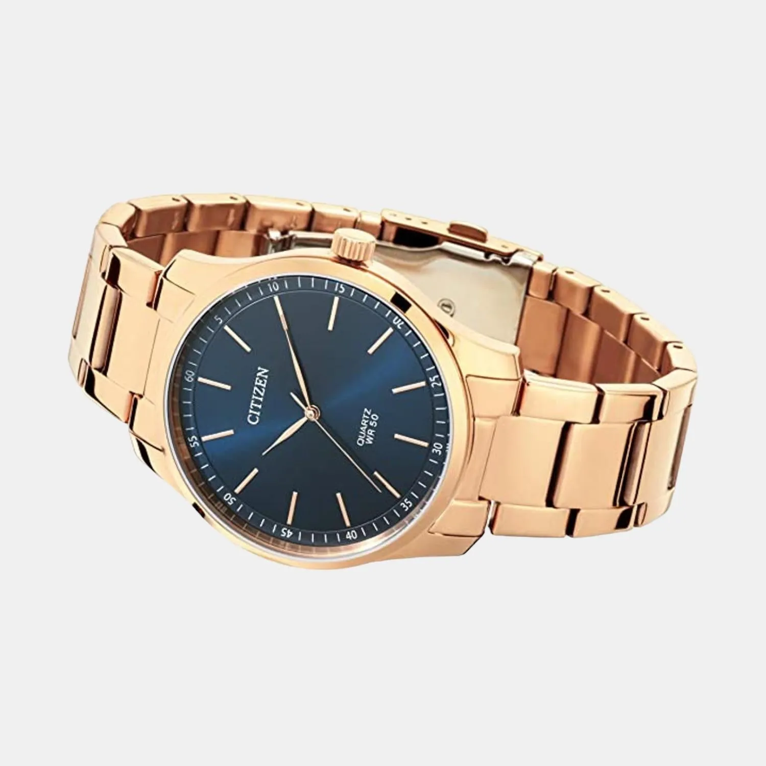 Men Quartz Blue Dial Analog Stainless Steel Watch BH5003-51L