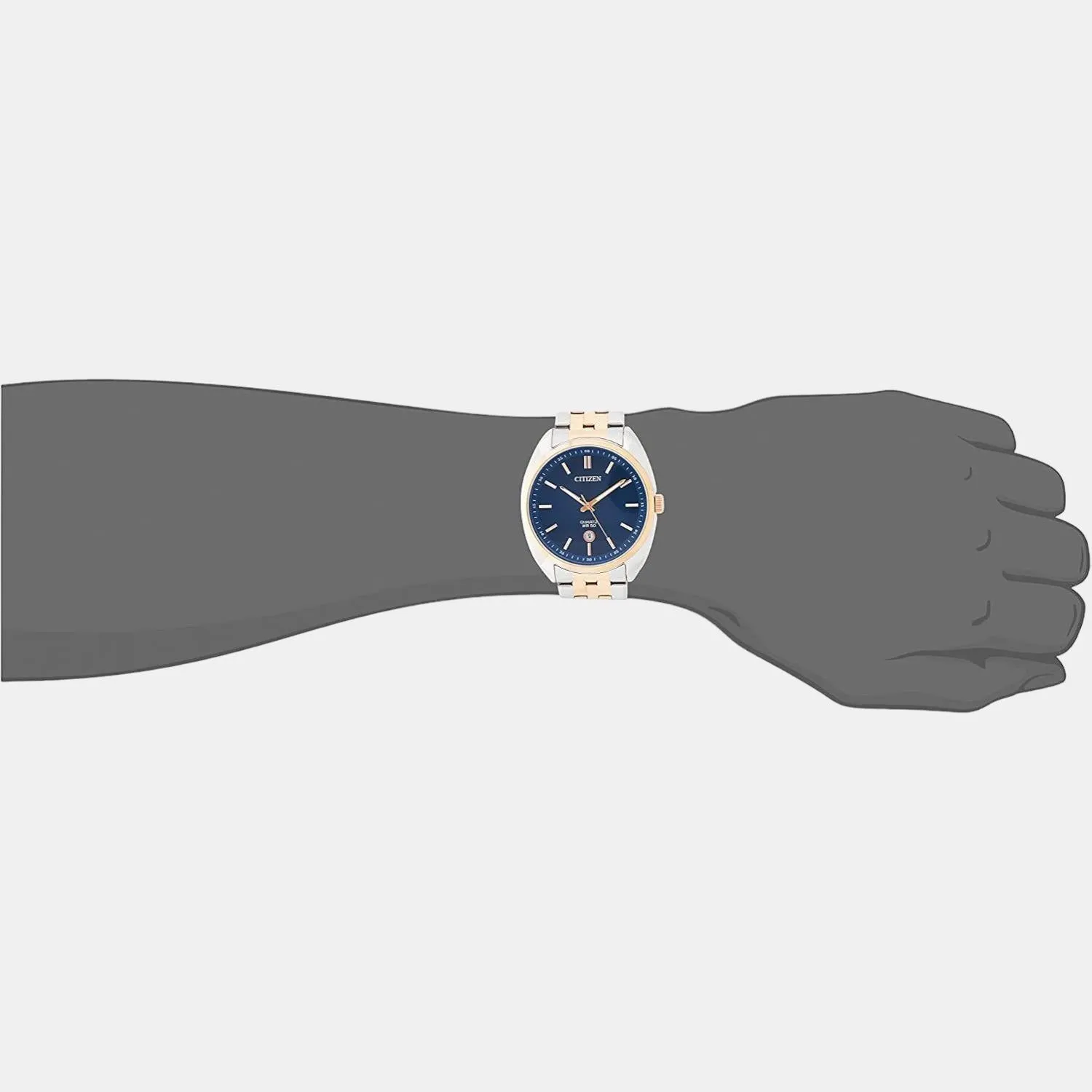 Men Quartz Blue Dial Analog Stainless Steel Watch BI5096-53L