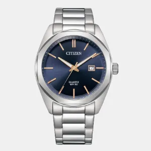 Men Quartz Blue Dial Analog Stainless Steel Watch BI5110-54H
