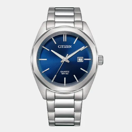 Men Quartz Blue Dial Analog Stainless Steel Watch BI5110-54L