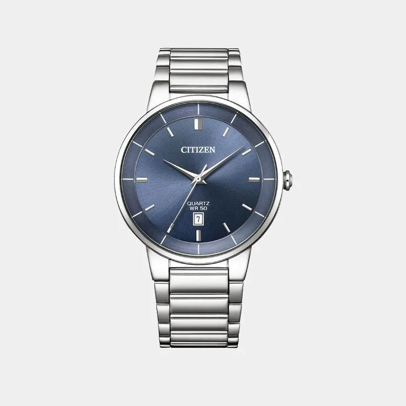 Men Quartz Blue Dial Analog Stainless Steel Watch BI5120-51L
