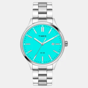 Men Quartz Blue Dial Analog Stainless Steel Watch TWEG18430