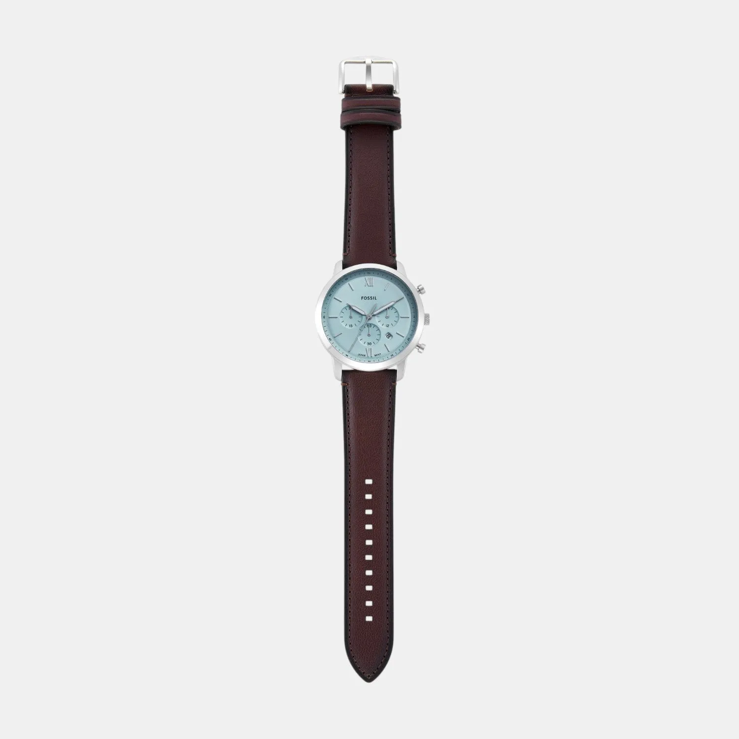 Men Quartz Blue Dial Chronograph Leather Watch FS6109