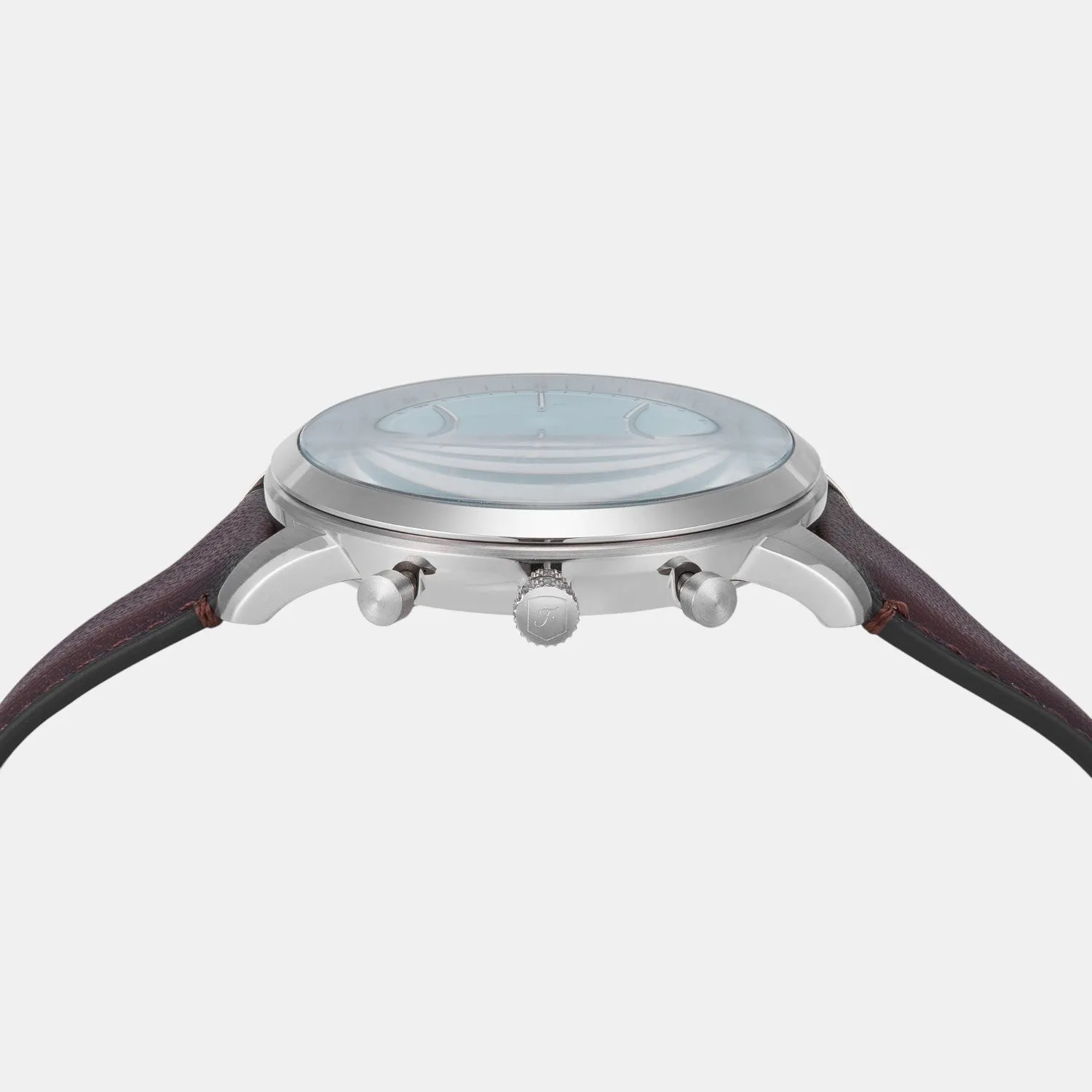 Men Quartz Blue Dial Chronograph Leather Watch FS6109