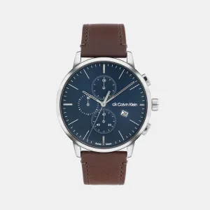 Men Quartz Blue Dial Chronograph Stainless Steel Watch 25000040